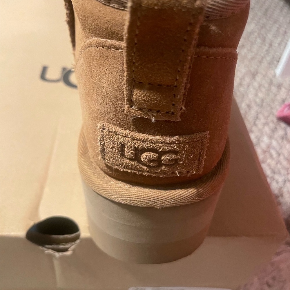 Cozy Tan Suede UGG Platform Boots - Picture 7 of 13